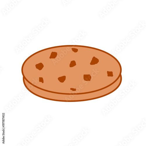 cookie eatable food item baked biscuit choco chips .eps