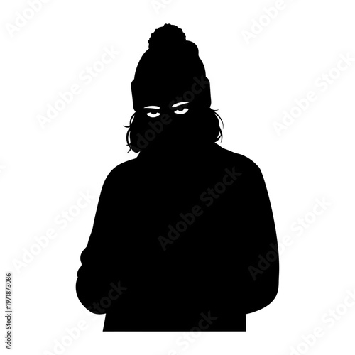 Mysterious Silhouette: A captivating silhouette of a person, shrouded in shadow and mystery.