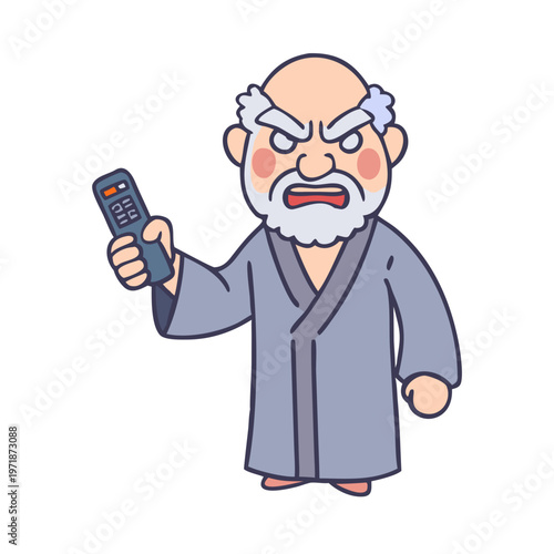 Cartoon Senior Arabic Muslim Man Wearing Thobe, Front, Side and Back view with Multiple Races and Ethnicities, lip-Syncing, Expressions and Movable joints Vector Illustration See Less