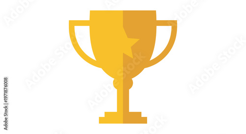 Golden Trophy Cup Award Symbol.