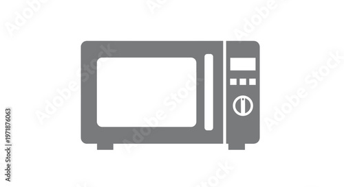 Gray microwave oven appliance 1.