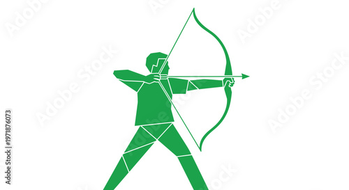 Green Archer With Bow.