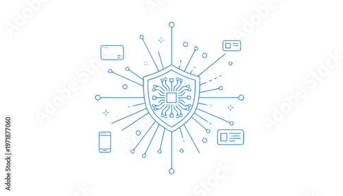 Digital Shield with Circuitry for Data Protection and Security.