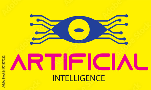 Artificial Intelligence and Technology Digital Logo Concept