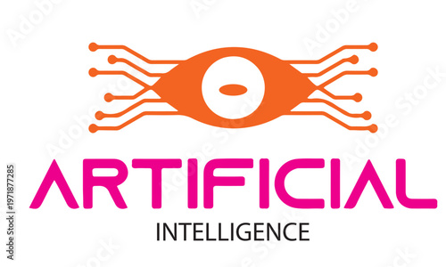 Artificial Intelligence and Technology Digital Logo Concept