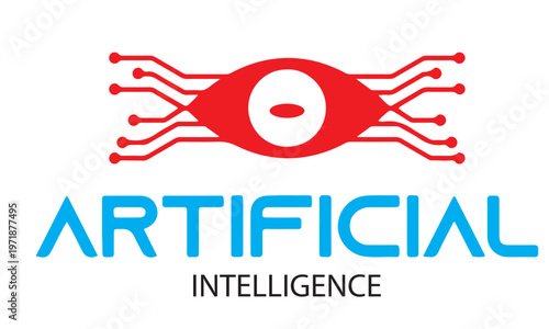 Artificial Intelligence and Technology Digital Logo Concept