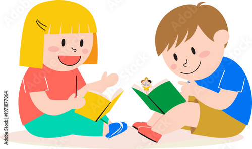 Kids Reading Together