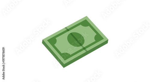 Green Dollar Bill Currency Note.