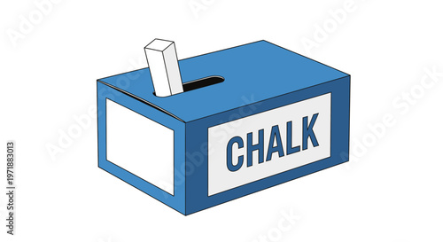 Box of White Chalk for Classroom or Artistic Use
