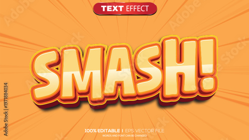 3d text effect smash theme