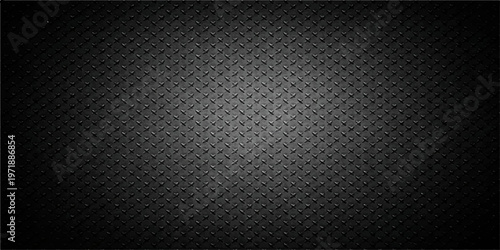 Dark steel diamond plate texture background with industrial metal pattern, black tread surface, rugged steel sheet, grunge metallic design backdrop