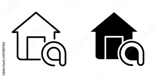 at home icon, element icon for design branding, print, and digital media