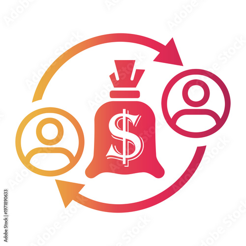 transaction Line Gradient Icon
