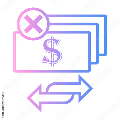 transaction Line Gradient Icon