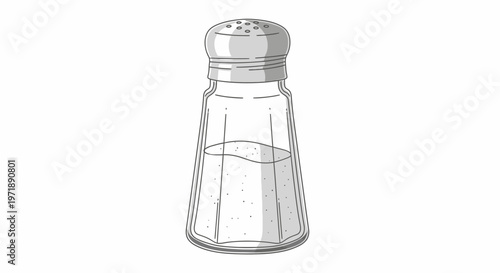 Classic Glass Salt Shaker with Metal Lid, Seasoning Container