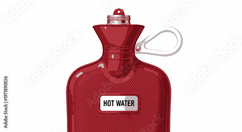 Classic Red Rubber Hot Water Bottle with Cover for Warmth