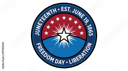 Juneteenth Freedom Day and Liberation Celebration Emblem A Symbolic Vector Illustrating African American Heritage and Emancipation