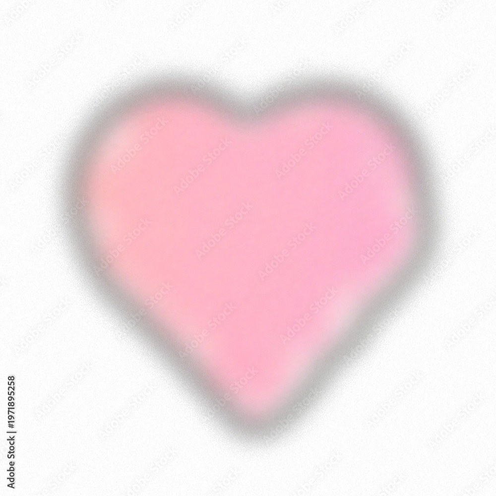 Fototapeta premium Soft Pink Heart Gradient Blob Shape