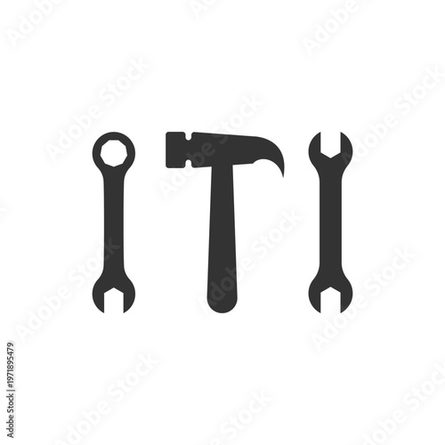 Two wrenches and a hammer