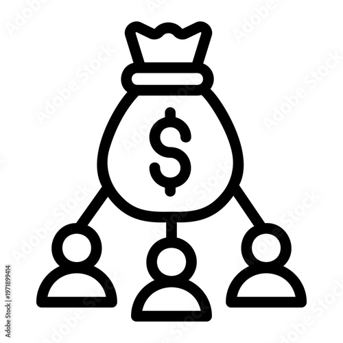 Crowdfunding Line Icon