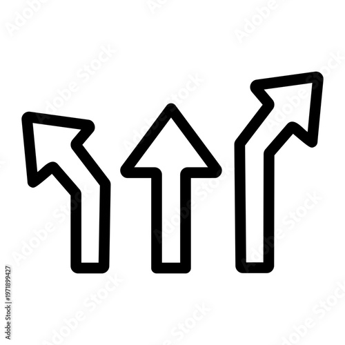 Disruptive arrow Line Icon