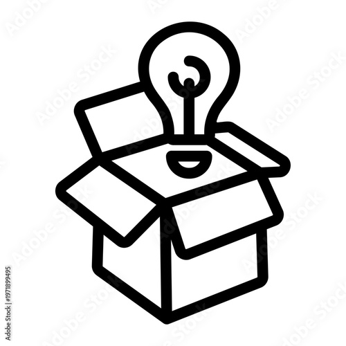 Canvastavla Prototype box Line Icon