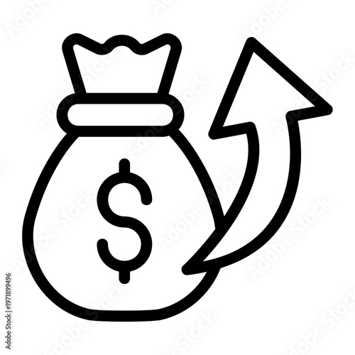 Profit increase Line Icon