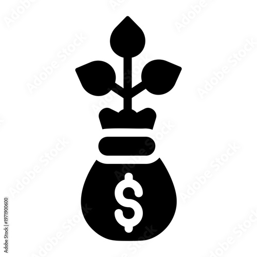 Seed money Solid icon