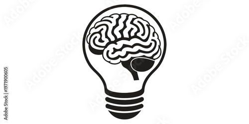 Light bulb idea concept with glowing filament on abstract background, representing innovation and creativity in bright illumination.