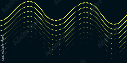 yellow wavy halftone background. Dots pop art sport style vector illustration.