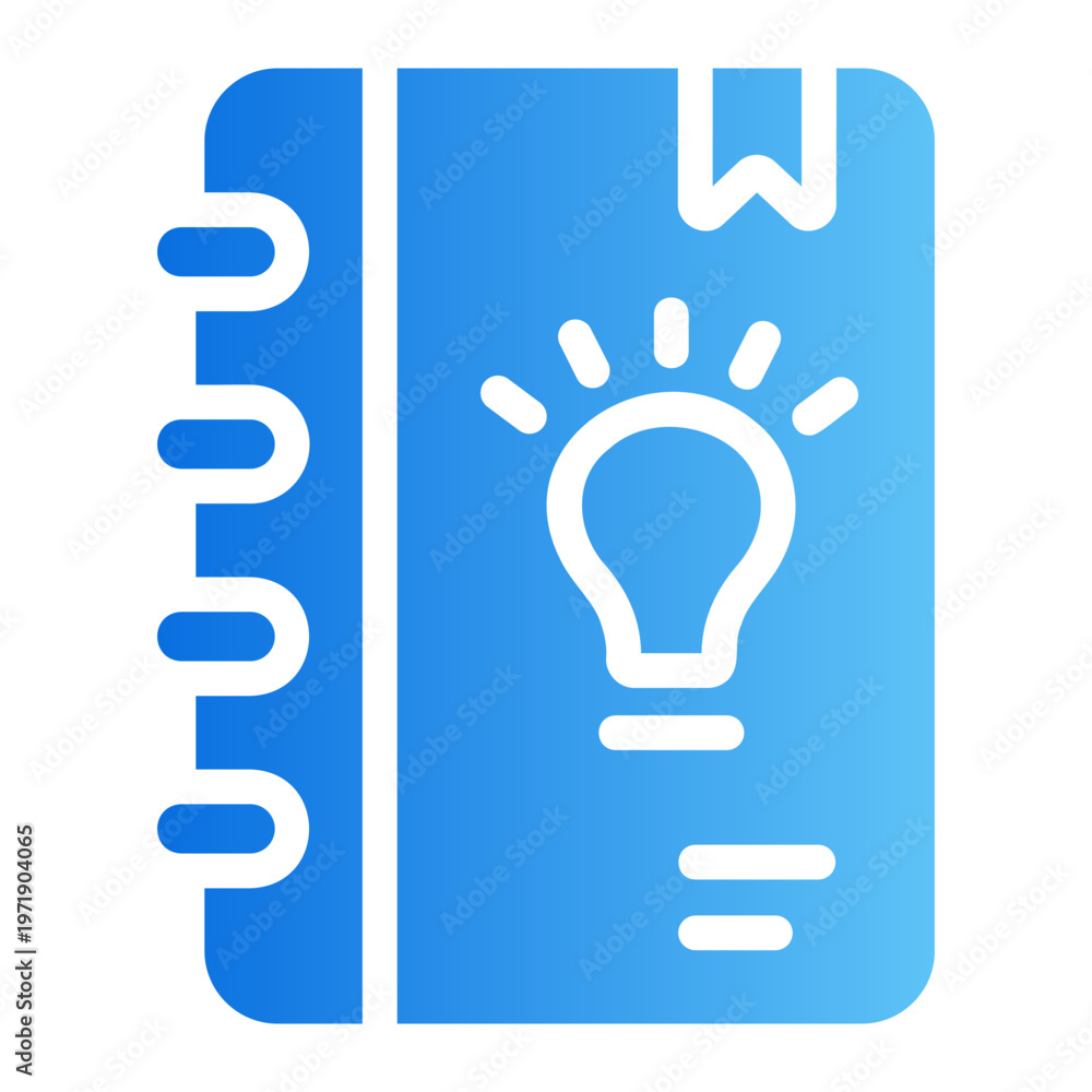Fototapeta premium Idea notebook Line Gradient Icon