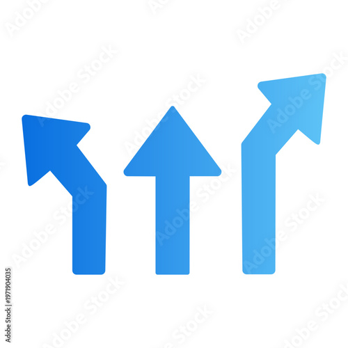 Disruptive arrow Line Gradient Icon