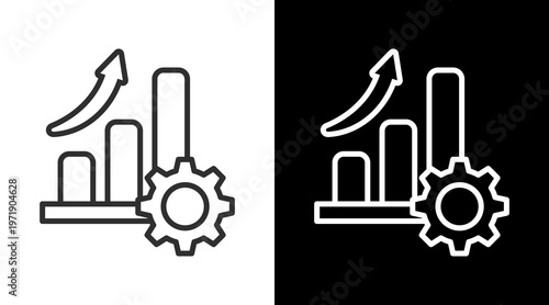 Tableau sur toile Improvement White Icon Set Vector