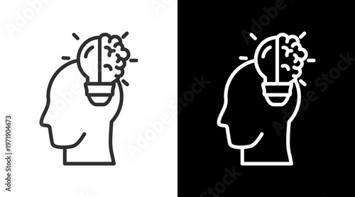 Knowledge White Icon Set Vector 