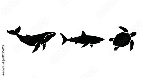 silhouette of a sea creature