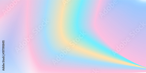 Abstract clear blue sky with pastel rainbow. Light blue, pink, and yellow gradient hues create a soft, dreamy backdrop perfect for banners and digital designs.