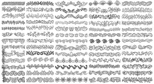 Decorative Flourish Borders and Ornaments - Vector Collection