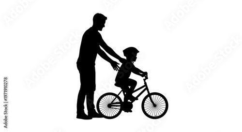 Silhouette illustration of a person with a microphone concept