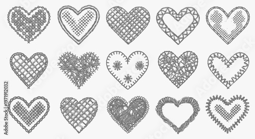 Hand-drawn Hearts Collection: Sketchy Valentine's Day and Love Symbols