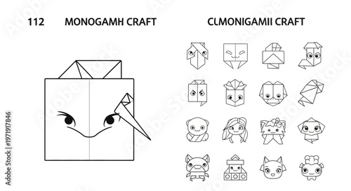 Origami faces and crafts