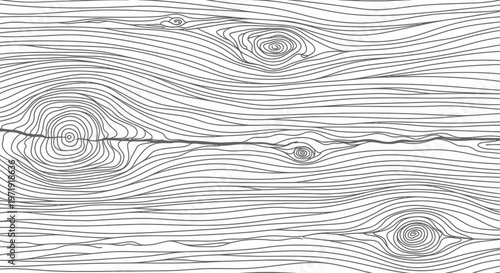 Rustic Wood Grain Texture, Knots and Crack Detail