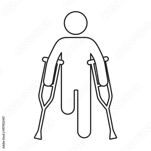 accessibility facility icon for people with disabilities or people with leg injuries