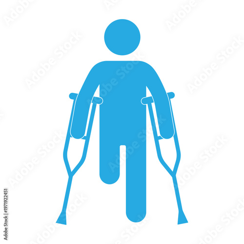 accessibility facility icon for people with disabilities or people with leg injuries