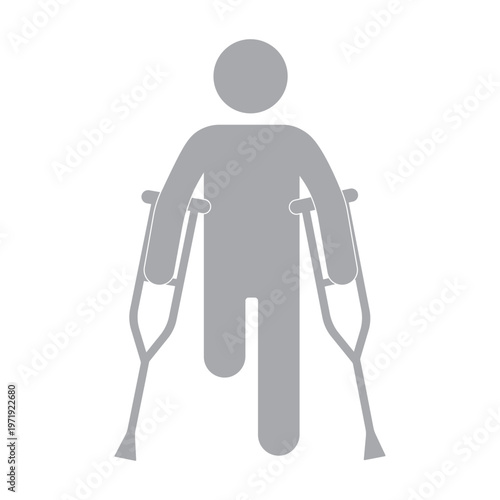 accessibility facility icon for people with disabilities or people with leg injuries