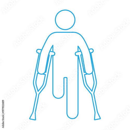 accessibility facility icon for people with disabilities or people with leg injuries