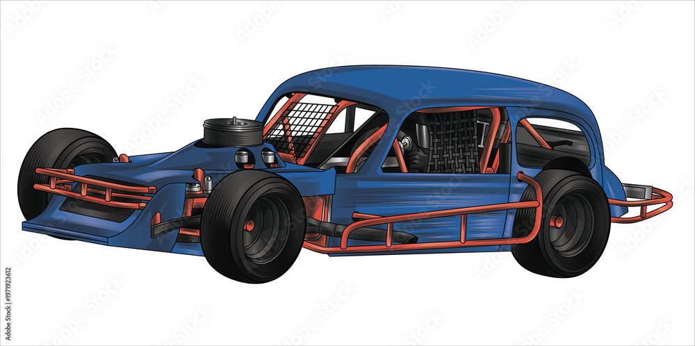 Fototapeta premium toy car isolated on white