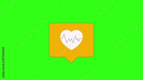 Heartbeat notification symbol animation