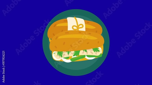 Tuna sandwich cartoon animation