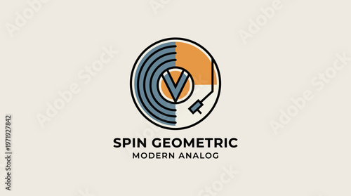 Geometric Modern Analog Logo Design.