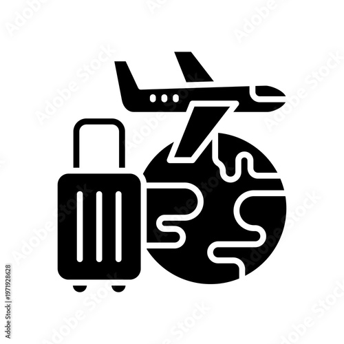 Tourism glyph icon